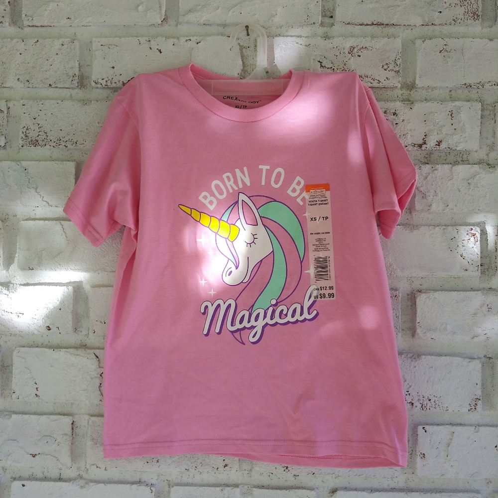 NWT Unicorn T Shirt "Born to be Magical"